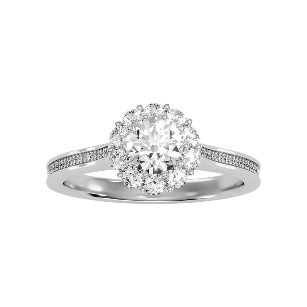 Congenial Diamond Ring In 925 Sterling Silver - Six