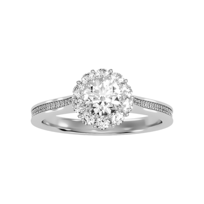 Congenial Diamond Ring In 925 Sterling Silver - Six