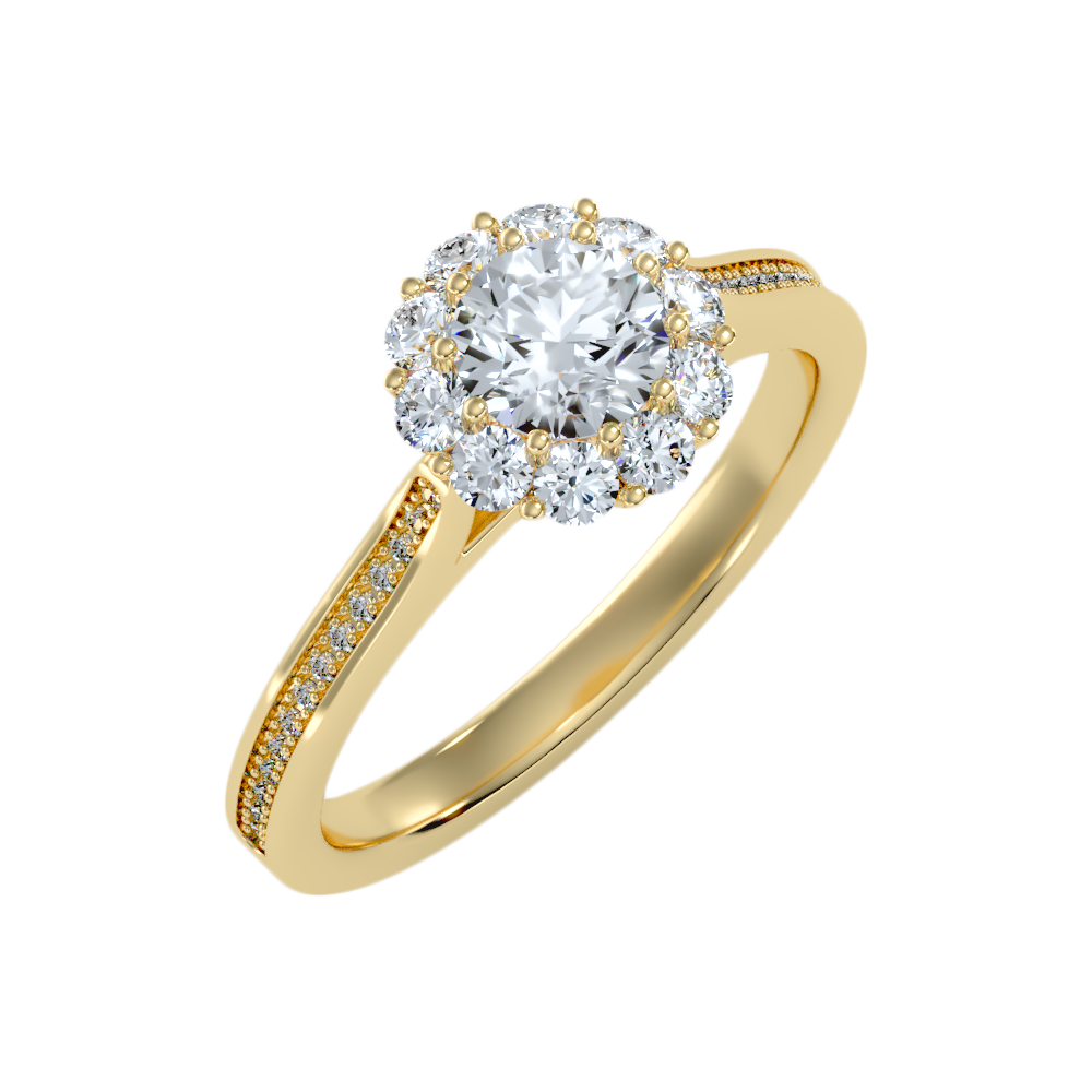Congenial Diamond Ring In 925 Sterling Silver - Nine