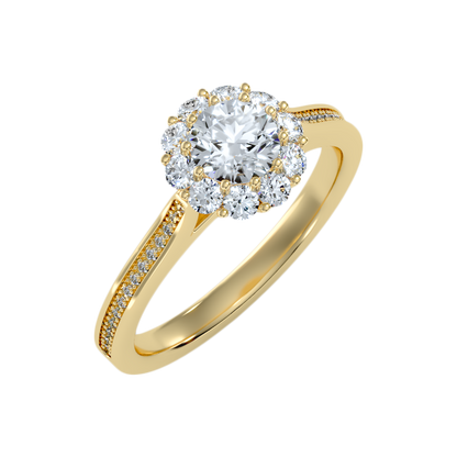 Congenial Diamond Ring In 925 Sterling Silver - Nine