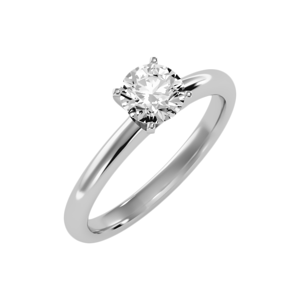 Coquillage Classic Solitaire Ring In 925 Sterling Silver - Two