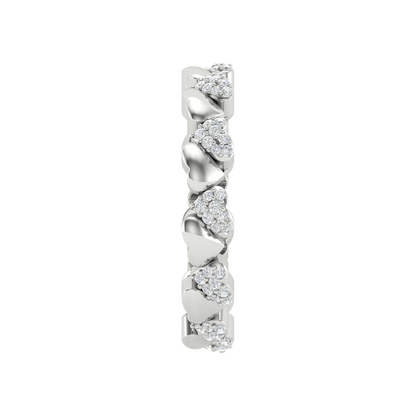 Coralie Heart Ring In 925 Sterling Silver - Four