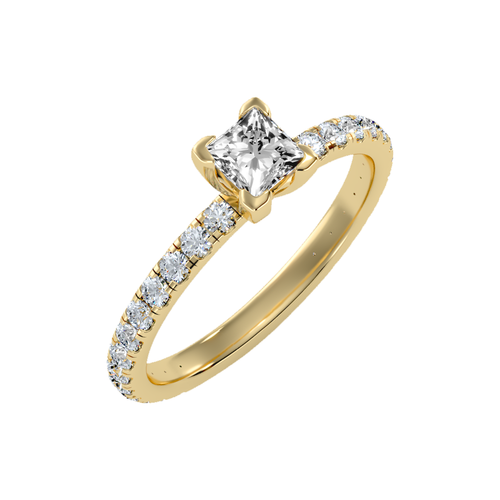 Coruscating Solitaire Ring In 925 Sterling Silver - One