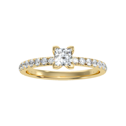 Coruscating Solitaire Ring In 925 Sterling Silver - Three