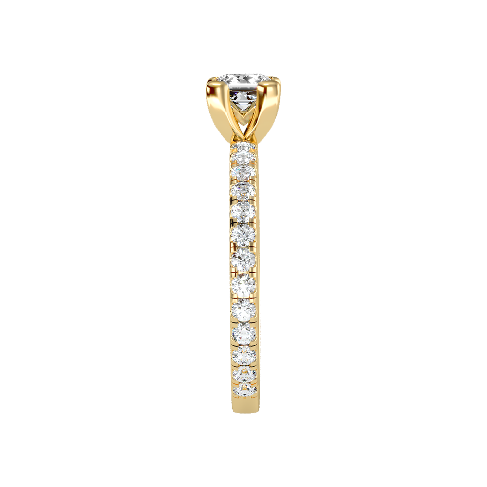 Coruscating Solitaire Ring In 925 Sterling Silver - Four