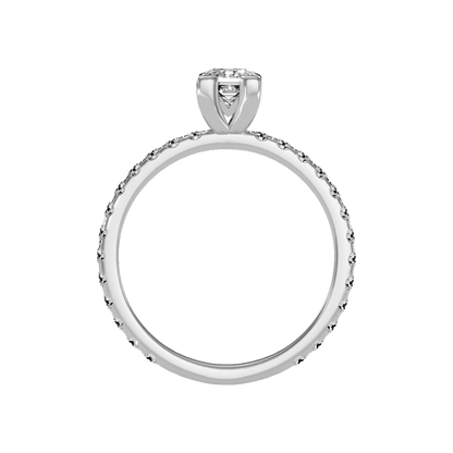 Coruscating Solitaire Ring In 925 Sterling Silver - Eight