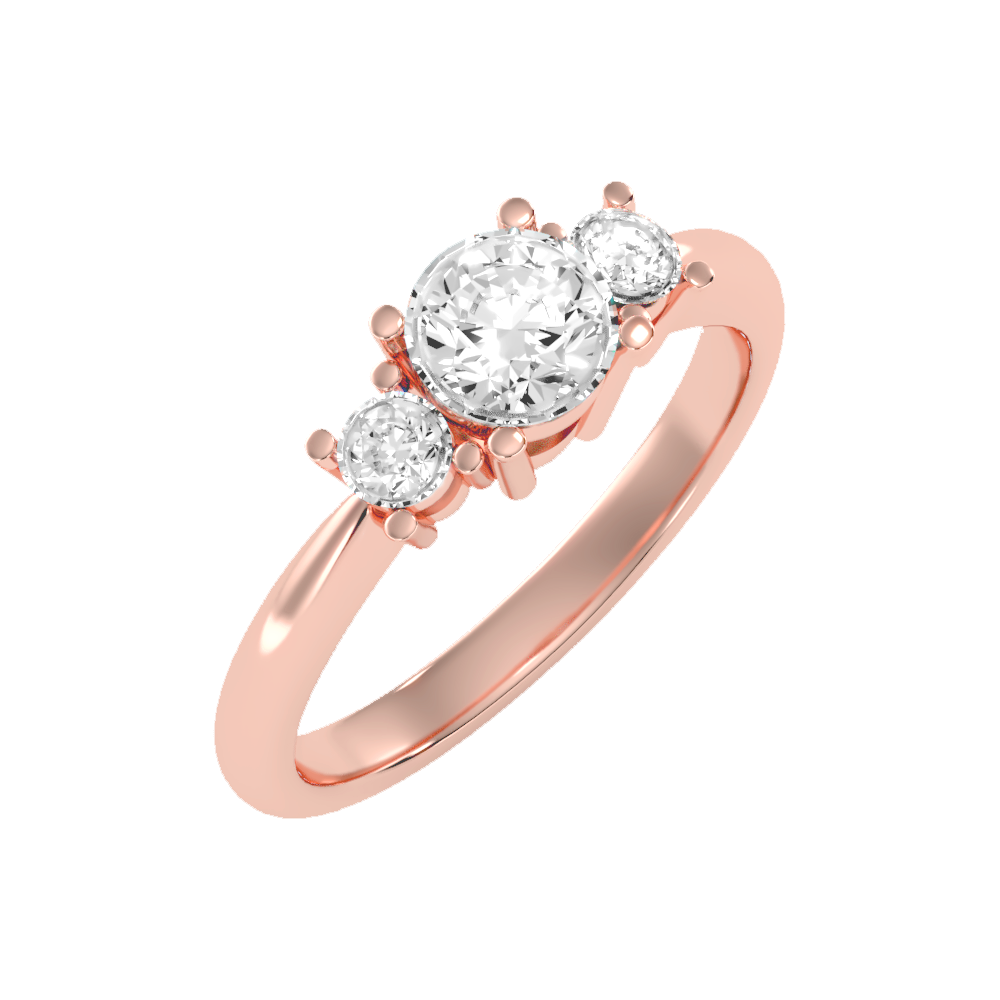 Coruscating Tri Stone Ring - One