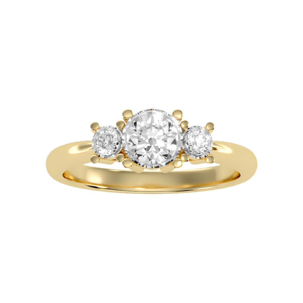 Coruscating Tri Stone Ring - Ten