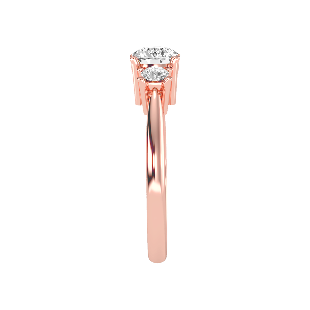 Coruscating Tri Stone Ring In 925 Sterling Silver - Three