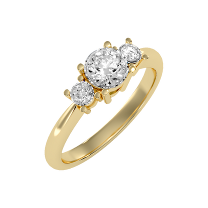 Coruscating Tri Stone Ring - Nine