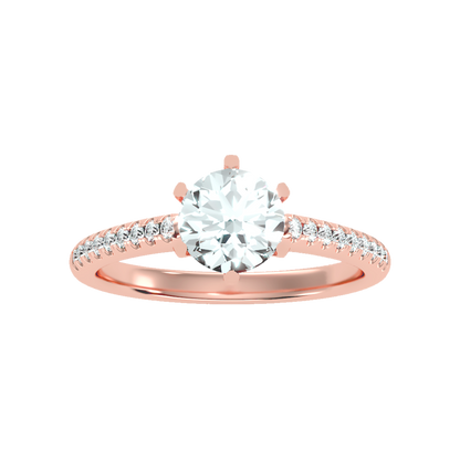 Courtly Solitaire Ring - Ten