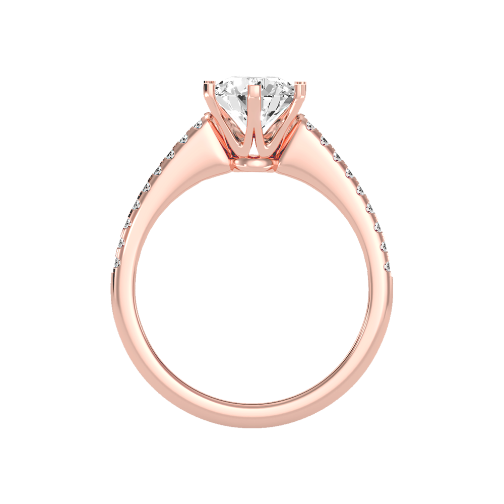 Courtly Solitaire Ring In 925 Sterling Silver - Eleven