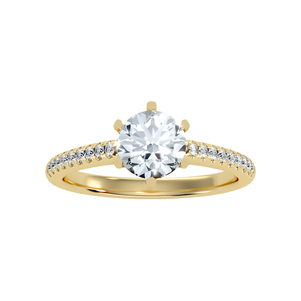 Courtly Solitaire Ring - Two