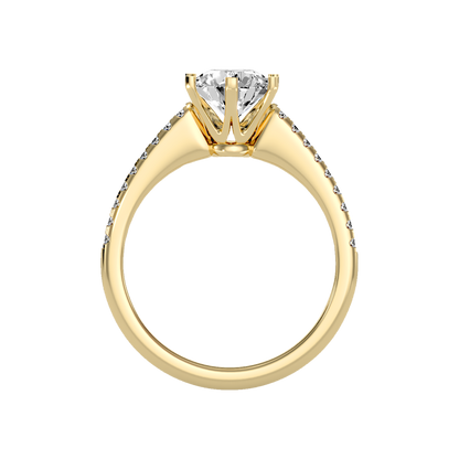 Courtly Solitaire Ring - Three