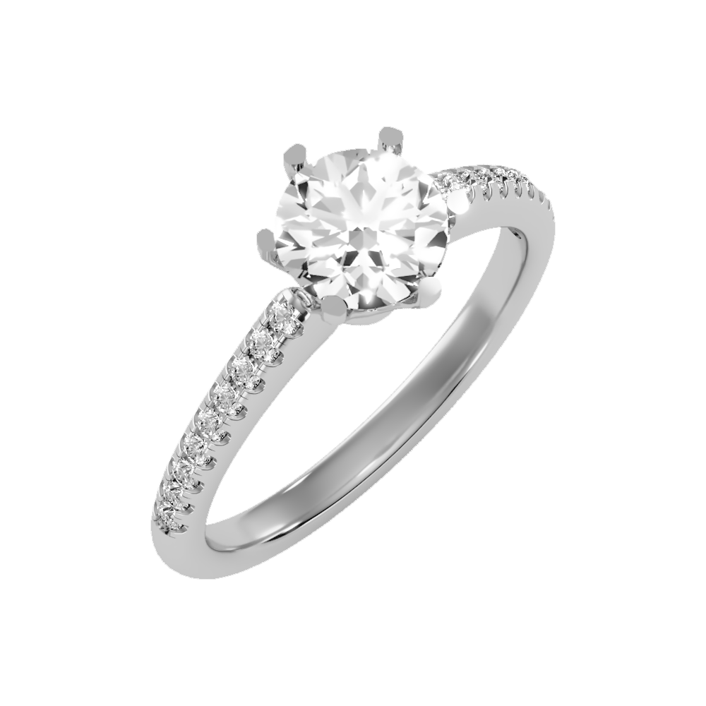 Courtly Solitaire Ring - Five
