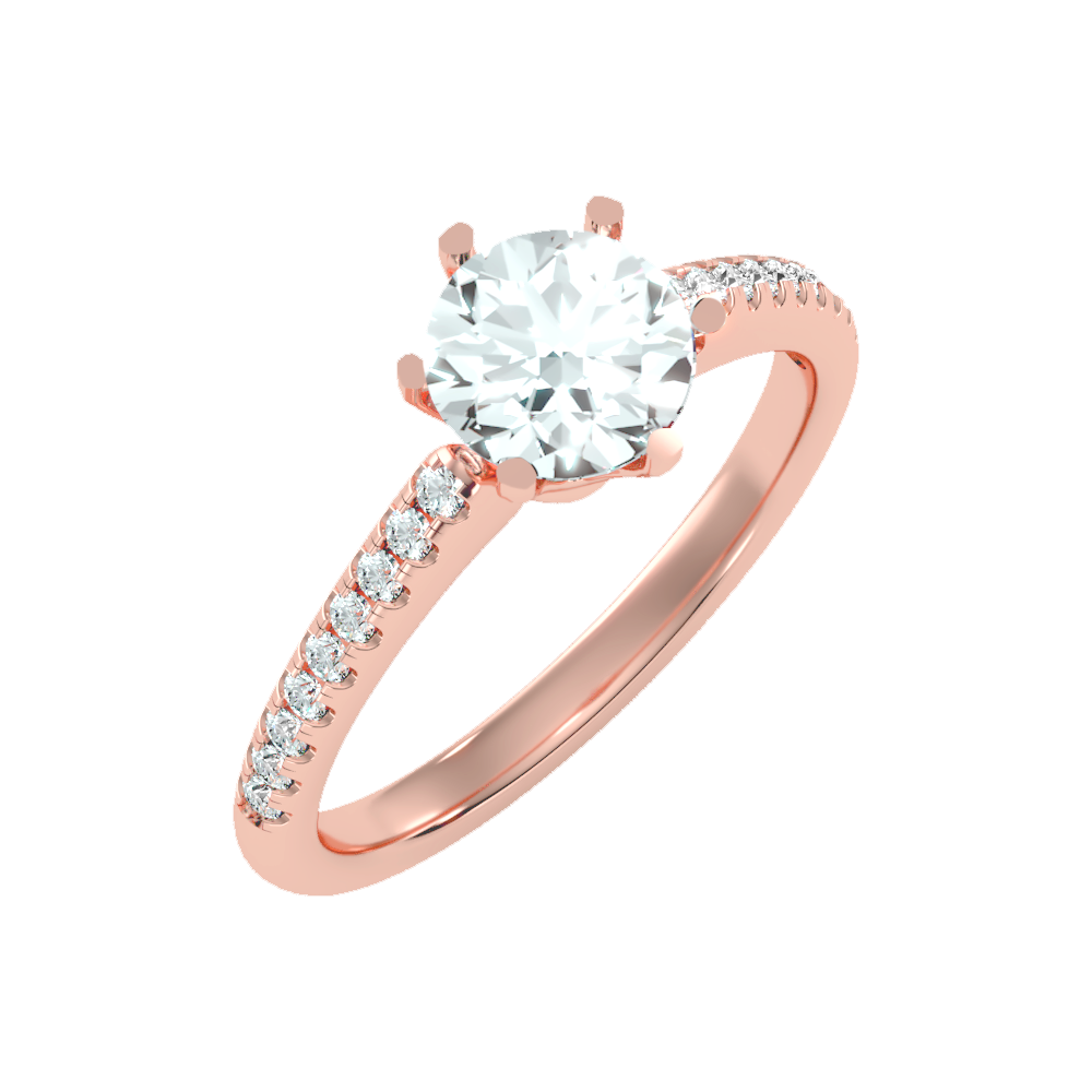 Courtly Solitaire Ring In 925 Sterling Silver - Nine