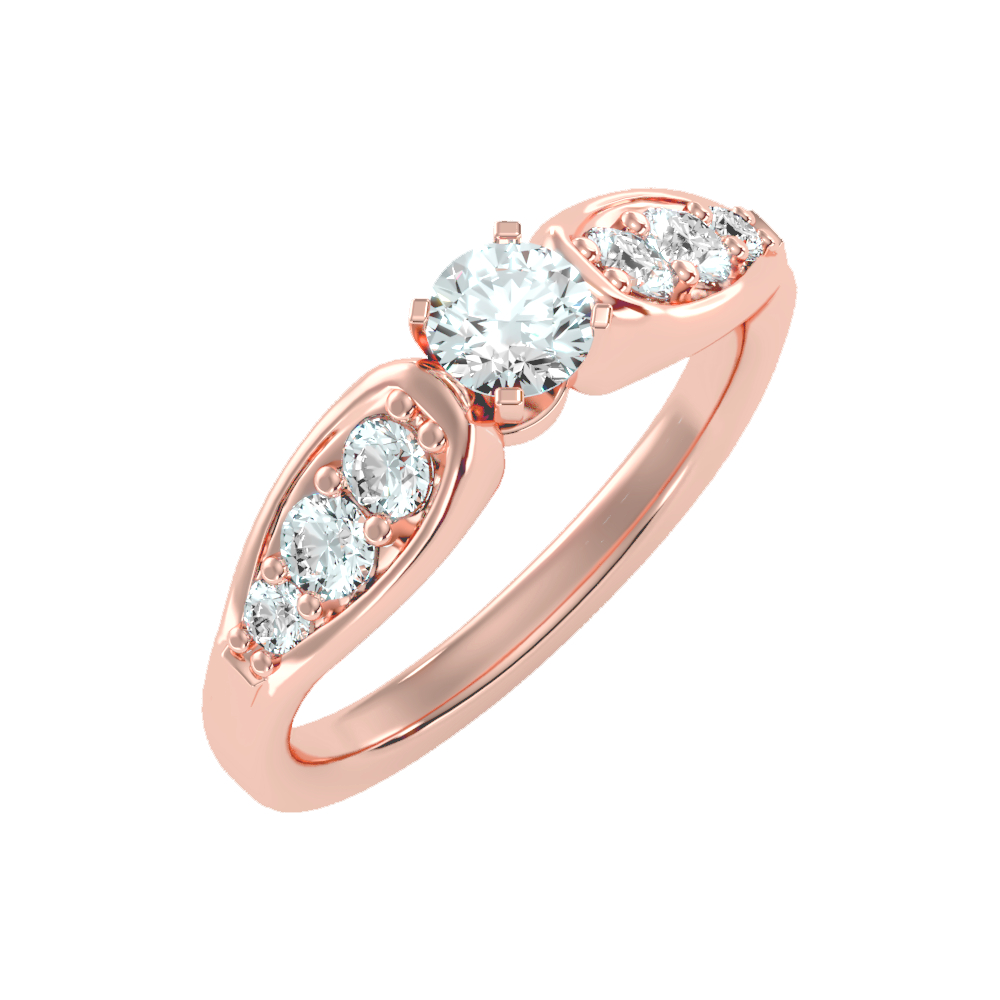 Cracking Solitaire Ring - One