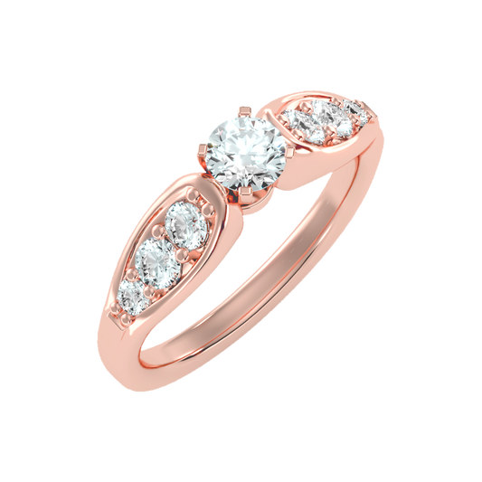 Cracking Solitaire Ring - One