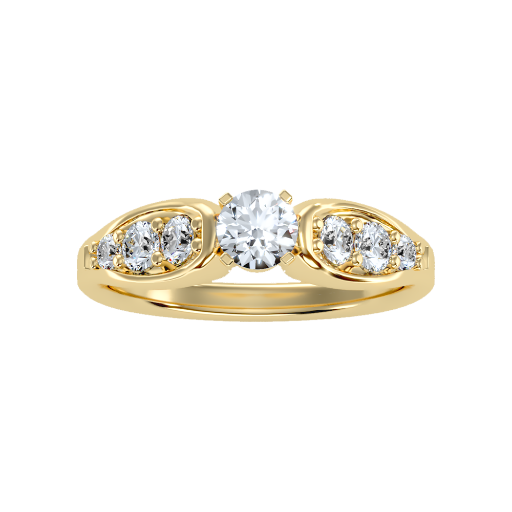 Cracking Solitaire Ring - Ten