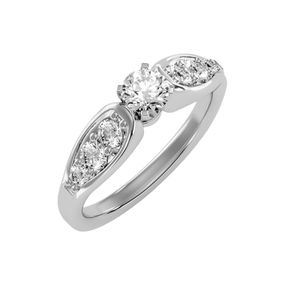 Cracking Solitaire Ring - Five