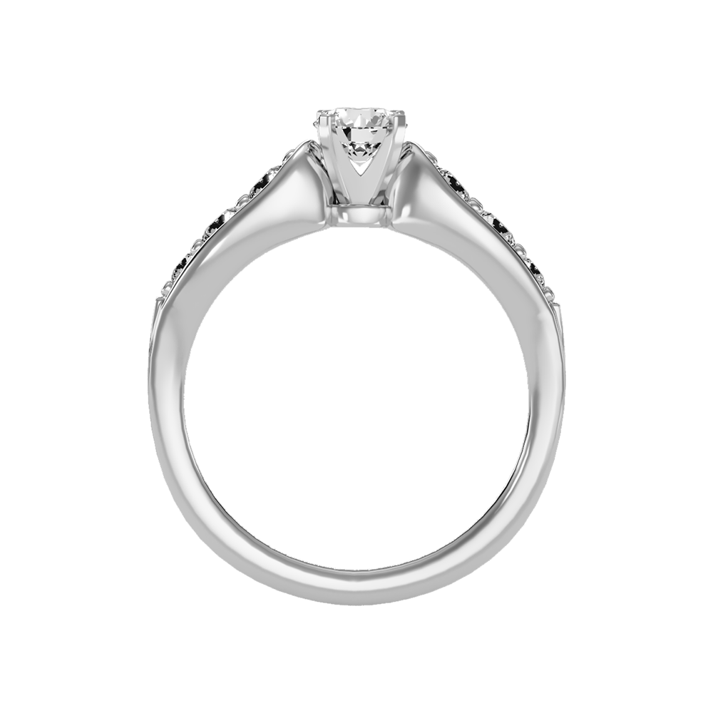 Cracking Solitaire Ring - Eight
