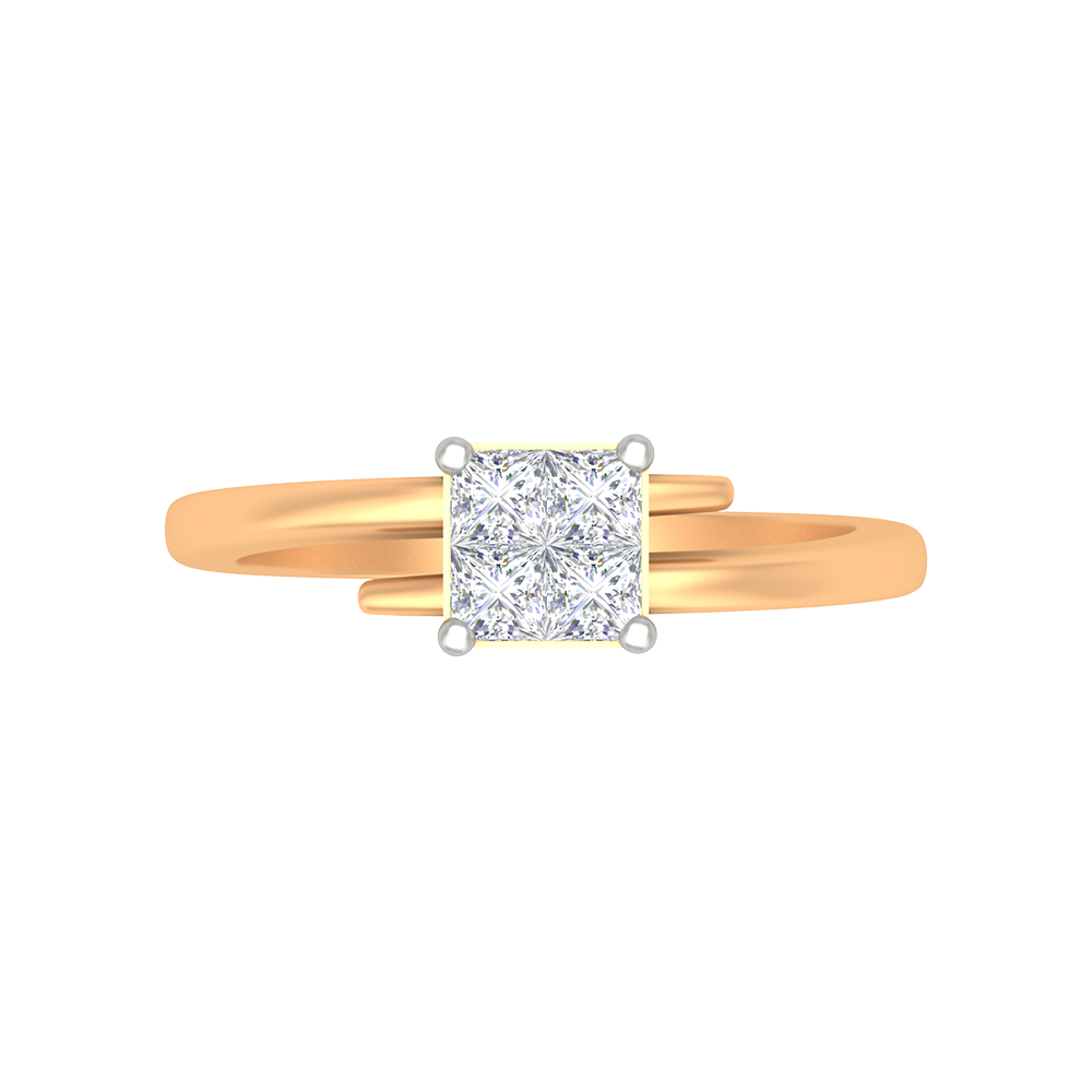 Criss Cross Solitaire Ring - Ten