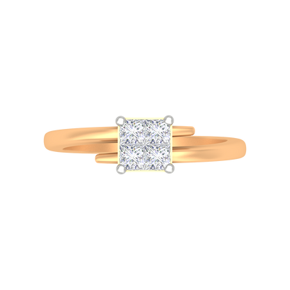Criss Cross Solitaire Ring - Ten