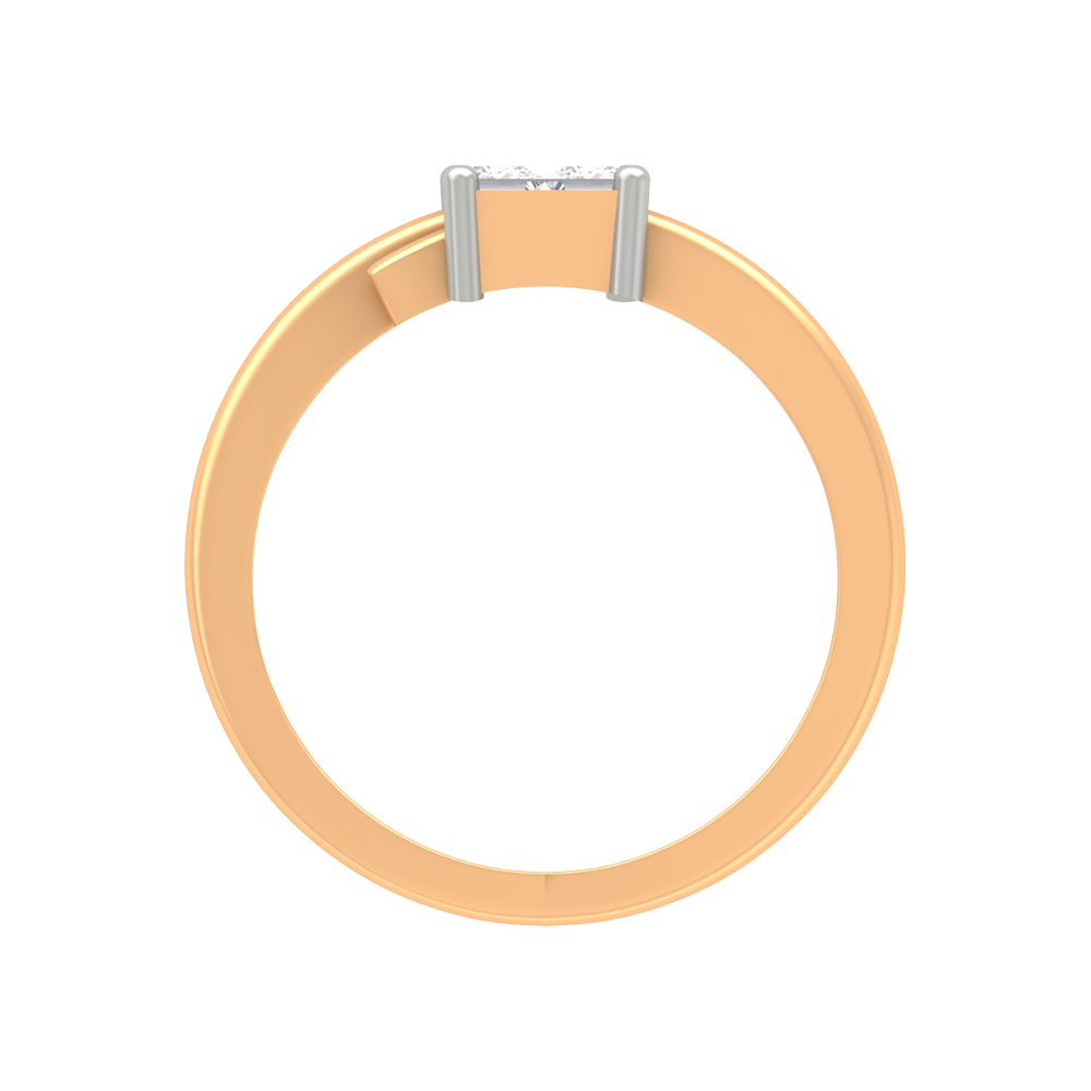 Criss Cross Solitaire Ring - Twelve
