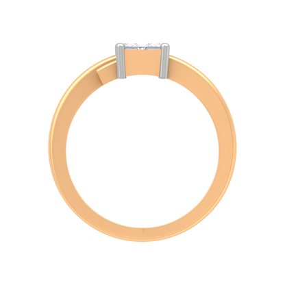 Criss Cross Solitaire Ring - Twelve