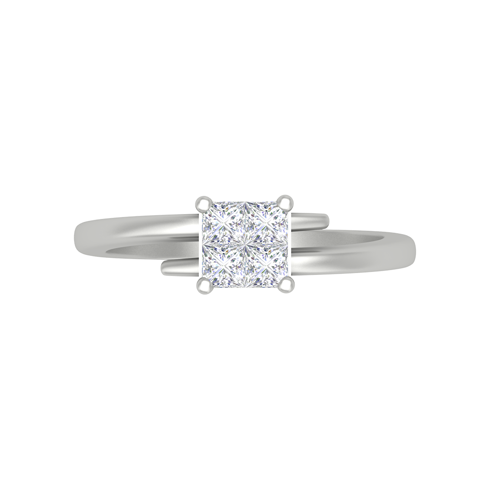 Criss Cross Solitaire Ring - Three