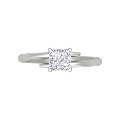 Criss Cross Solitaire Ring - Three