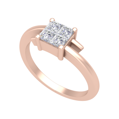 Criss Cross Solitaire Ring - Five