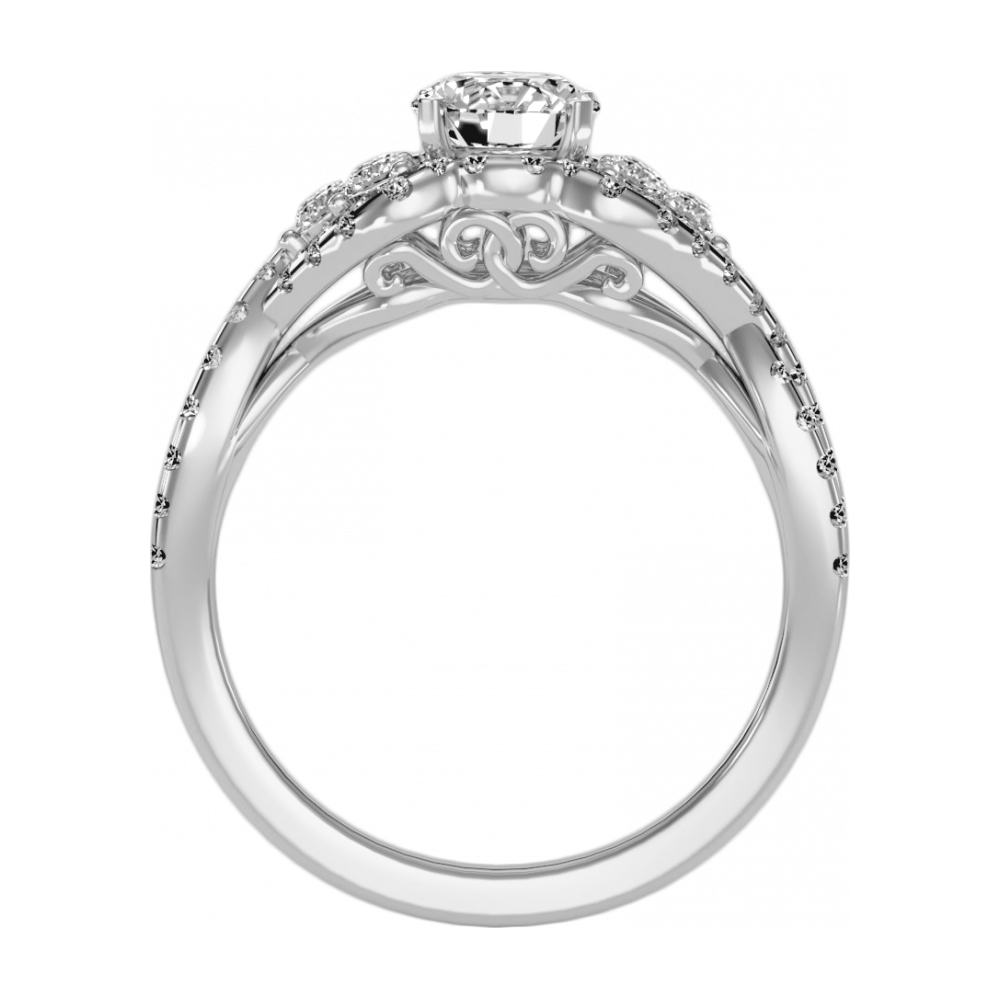 Criss Dazzle Engagement Ring In 925 Sterling Silver - One