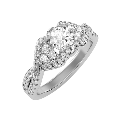 Criss Dazzle Engagement Ring In 925 Sterling Silver - Two