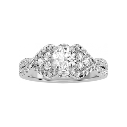 Criss Dazzle Engagement Ring In 925 Sterling Silver - Four