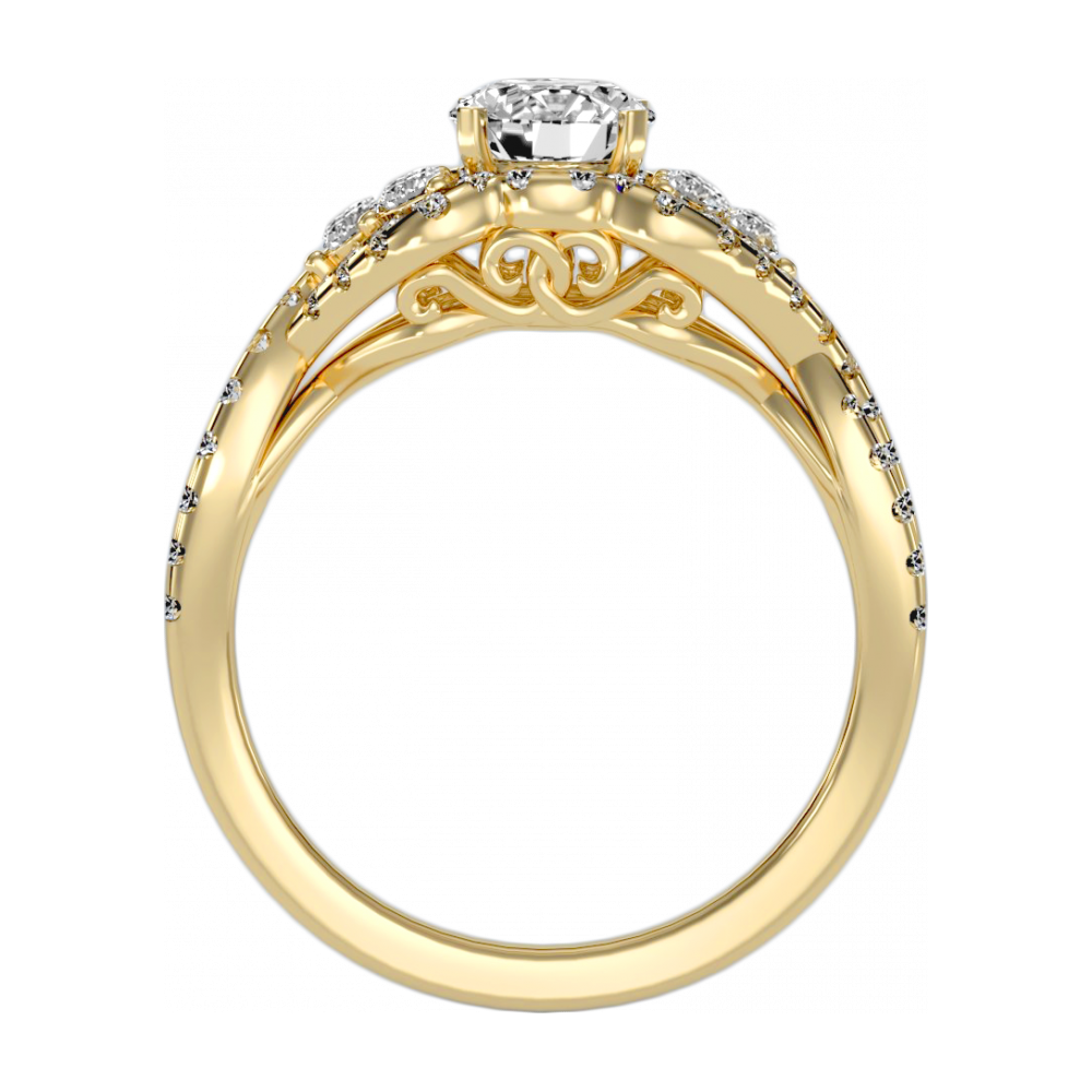 Criss Dazzle Engagement Ring In 925 Sterling Silver - Five