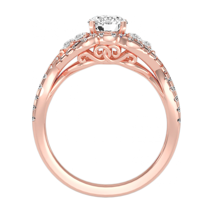 Criss Dazzle Engagement Ring In 925 Sterling Silver - Nine