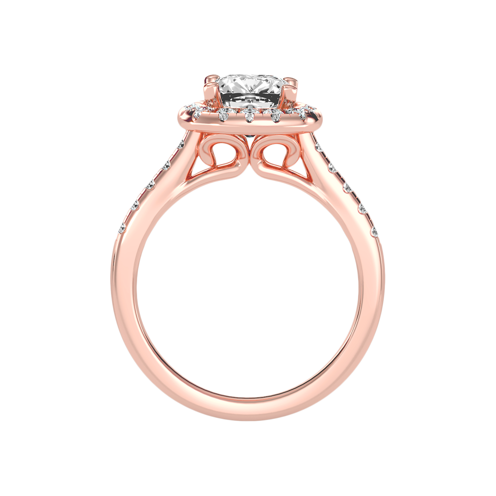 Cultivated Halo Solitaire Ring In 925 Sterling Silver - Twelve