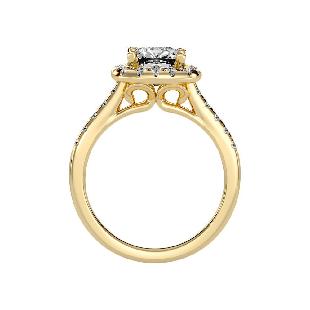 Cultivated Halo Solitaire Ring - Two