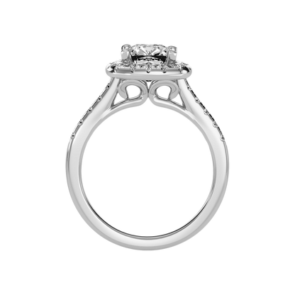 Cultivated Halo Solitaire Ring - Eight