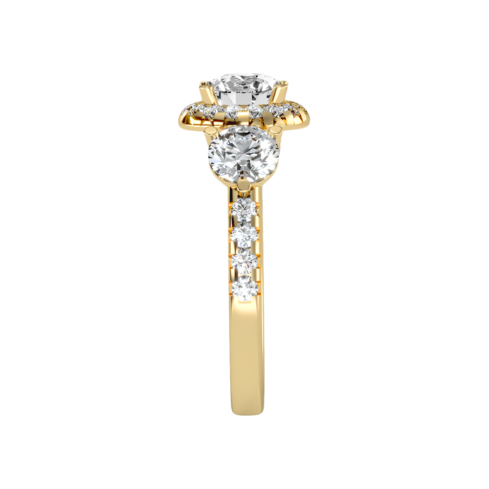 Cultured Tri Stone Ring - Twelve