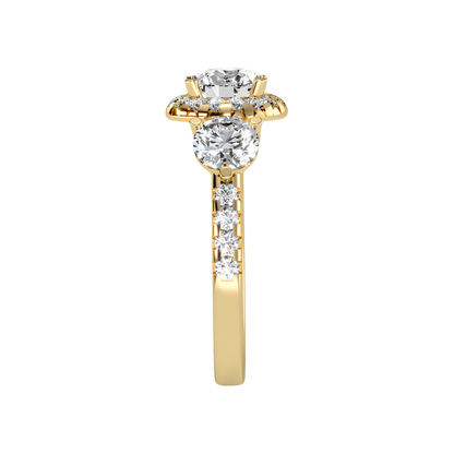 Cultured Tri Stone Ring - Twelve