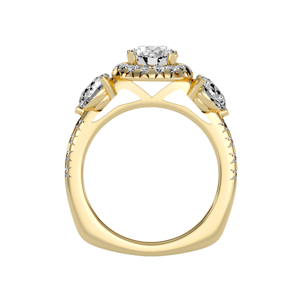 Cultured Tri Stone Ring In 925 Sterling Silver - Thirteen