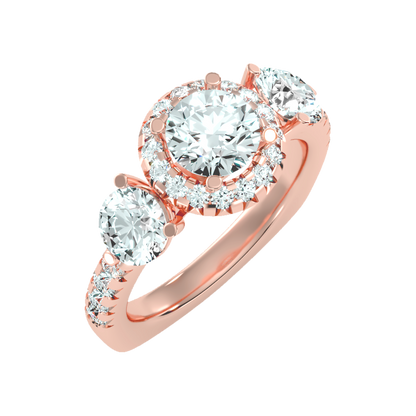 Cultured Tri Stone Ring - Two