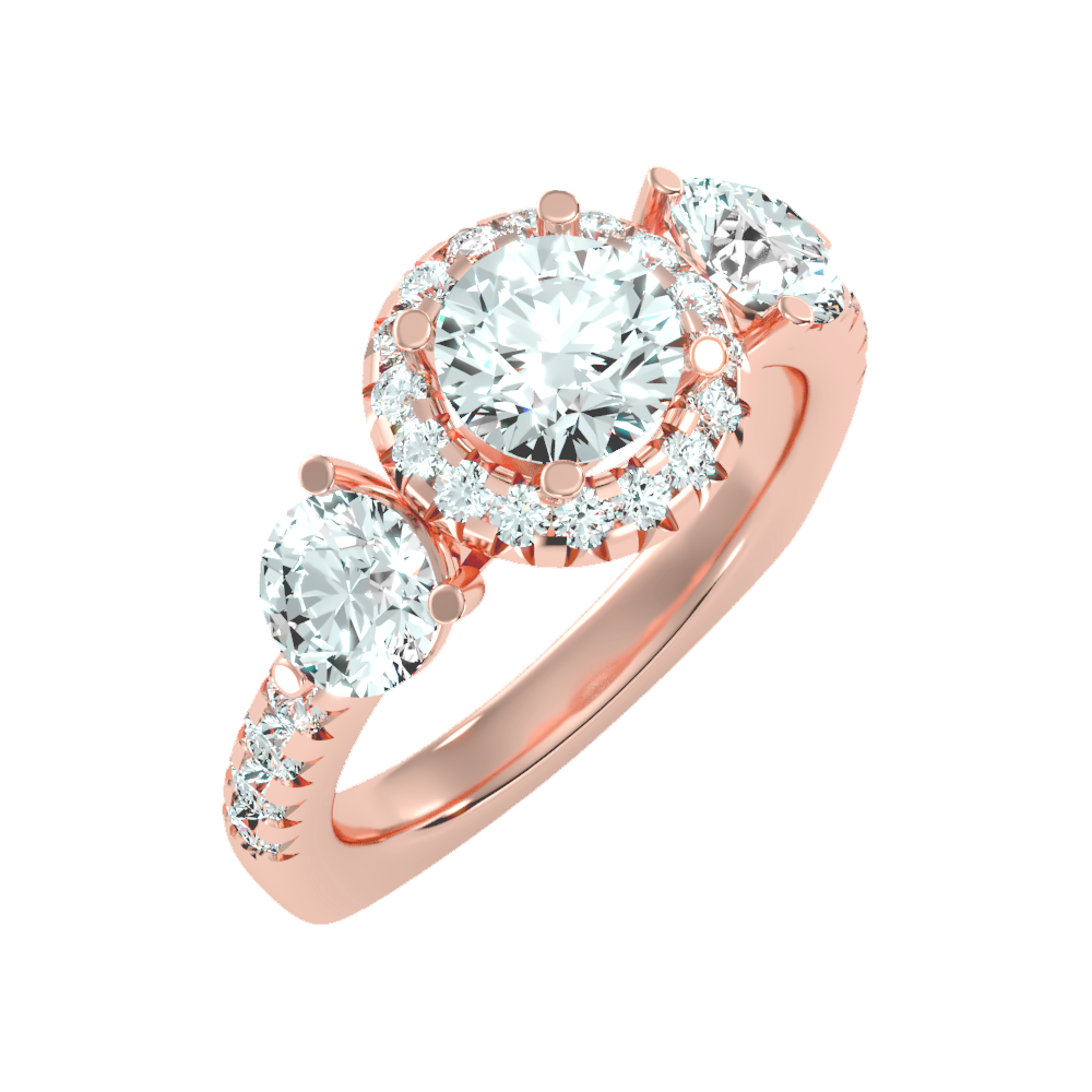 Cultured Tri Stone Ring In 925 Sterling Silver - Two