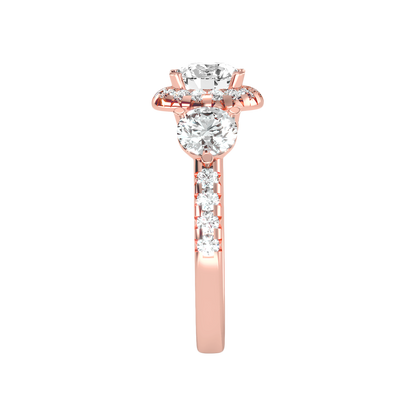 Cultured Tri Stone Ring - Five