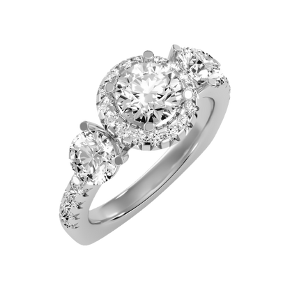 Cultured Tri Stone Ring - Six