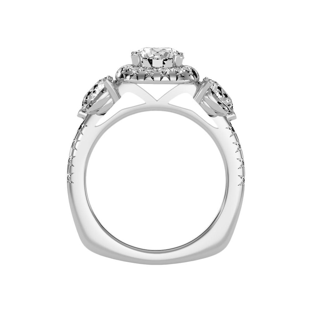 Cultured Tri Stone Ring - Nine