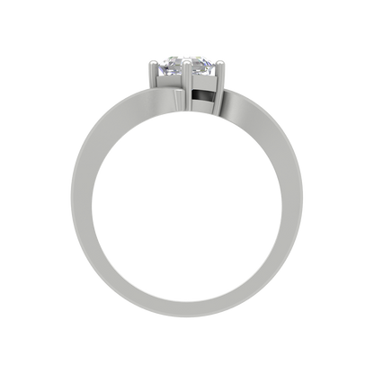 Curvy Edge Solitaire Ring - Two
