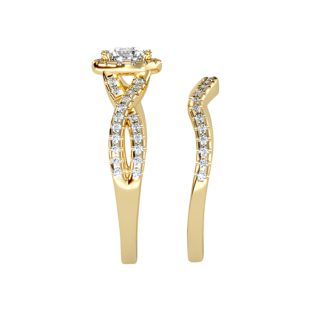 Cushy Bridal Ring Set - Eleven